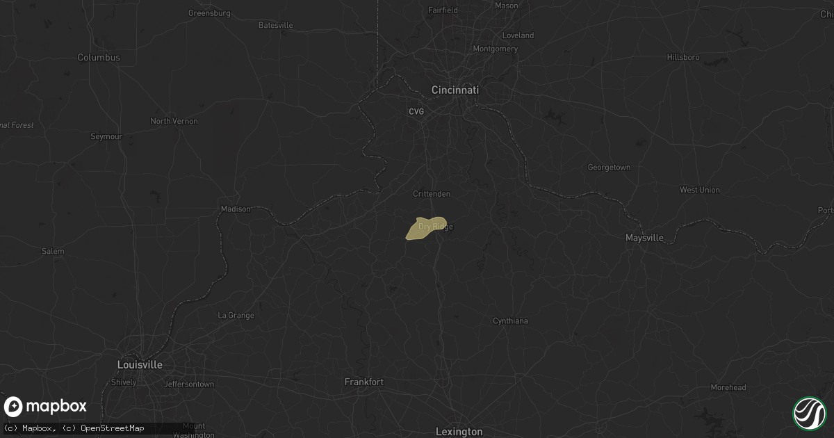 Hail map in Dry Ridge, KY on September 24, 2024