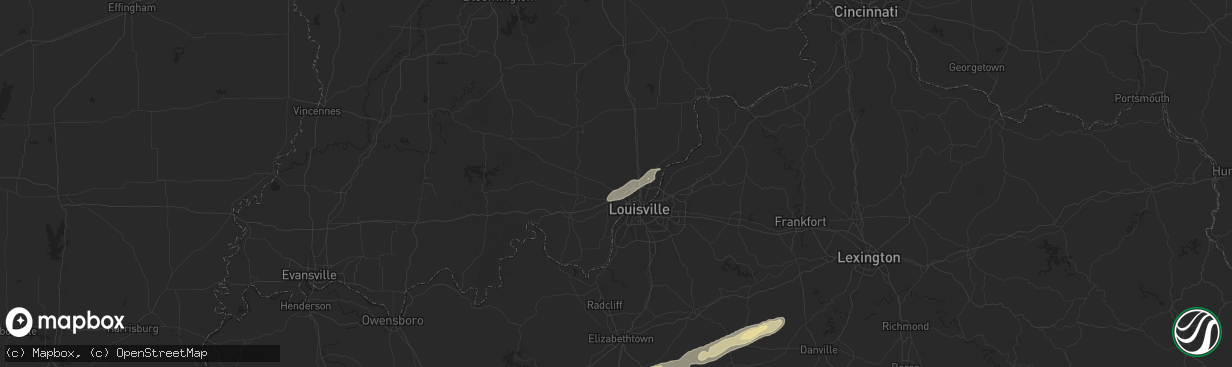 Hail map in Floyds Knobs, IN on September 24, 2024