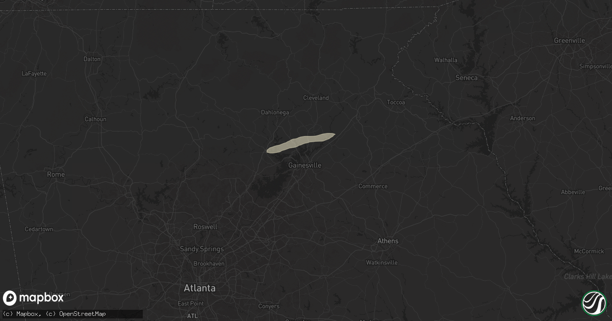 Hail map in Gainesville, GA on September 24, 2024