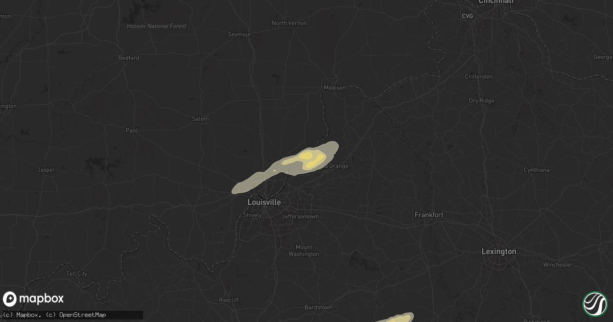 Hail map in Goshen, KY on September 24, 2024