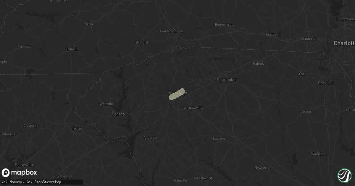 Hail map in Greenville, SC on September 24, 2024