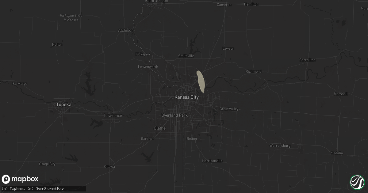 Hail map in Kansas City, MO on September 24, 2024