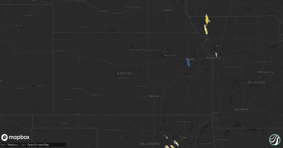 Hail map in Kansas on September 24, 2024