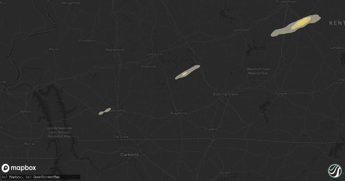 Hail map in Lewisburg, KY on September 24, 2024