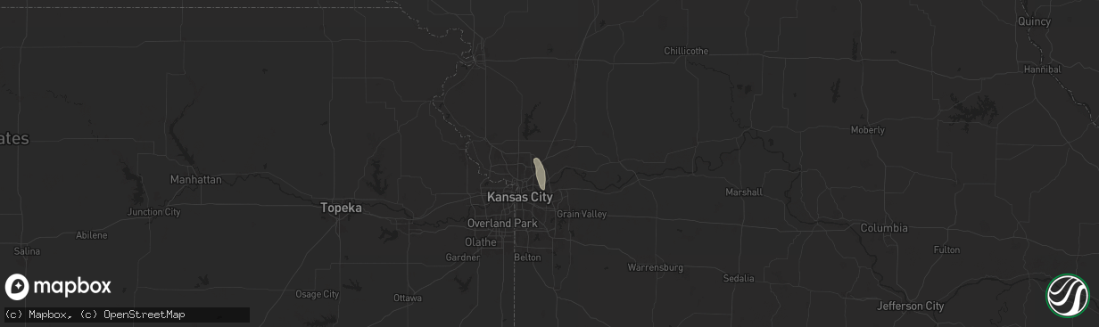 Hail map in Liberty, MO on September 24, 2024