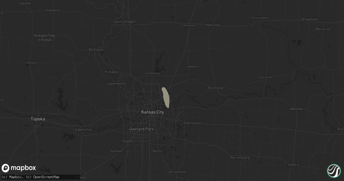 Hail map in Liberty, MO on September 24, 2024