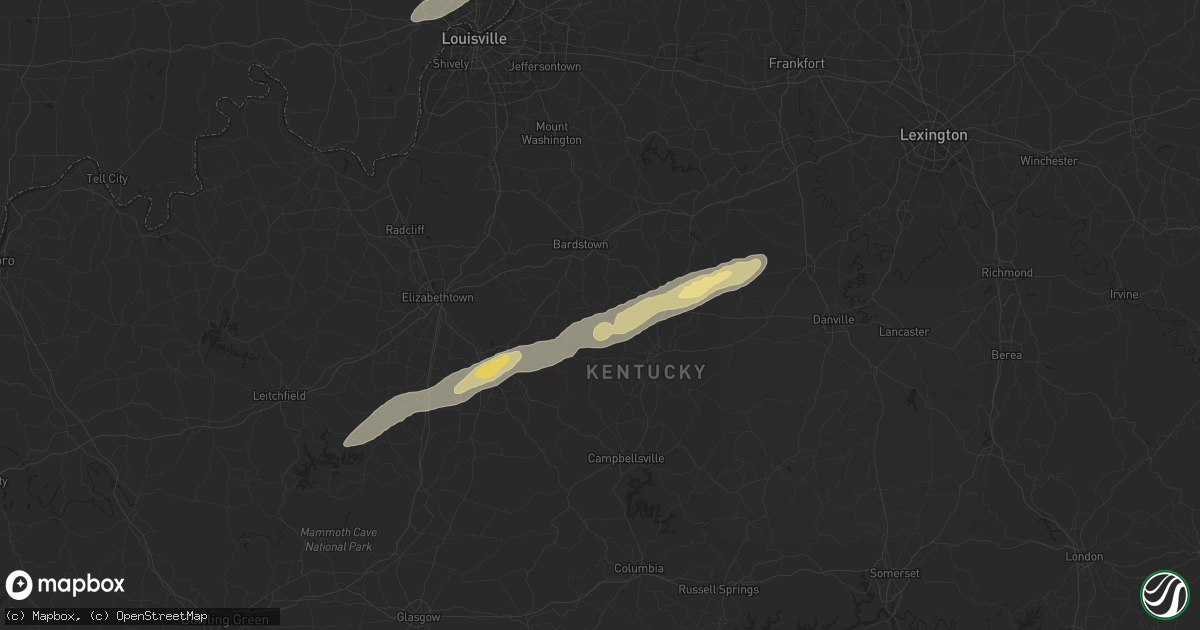 Hail map in Loretto, KY on September 24, 2024