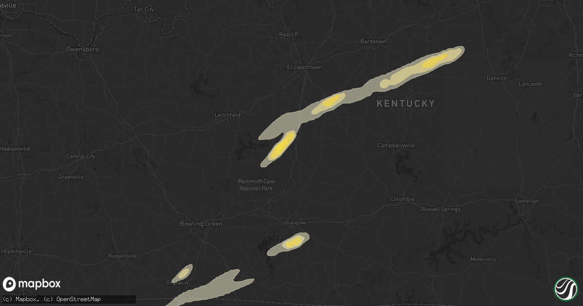 Hail map in Munfordville, KY on September 24, 2024