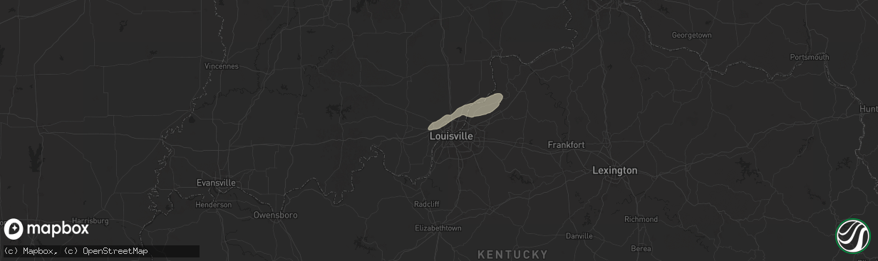 Hail map in New Albany, IN on September 24, 2024