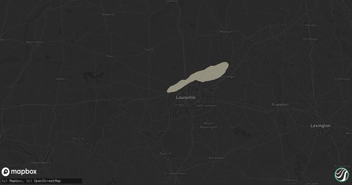 Hail map in New Albany, IN on September 24, 2024