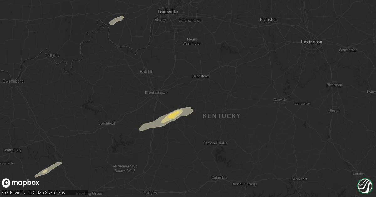 Hail map in New Haven, KY on September 24, 2024