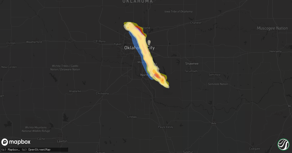 Hail map in Norman, OK on September 24, 2024