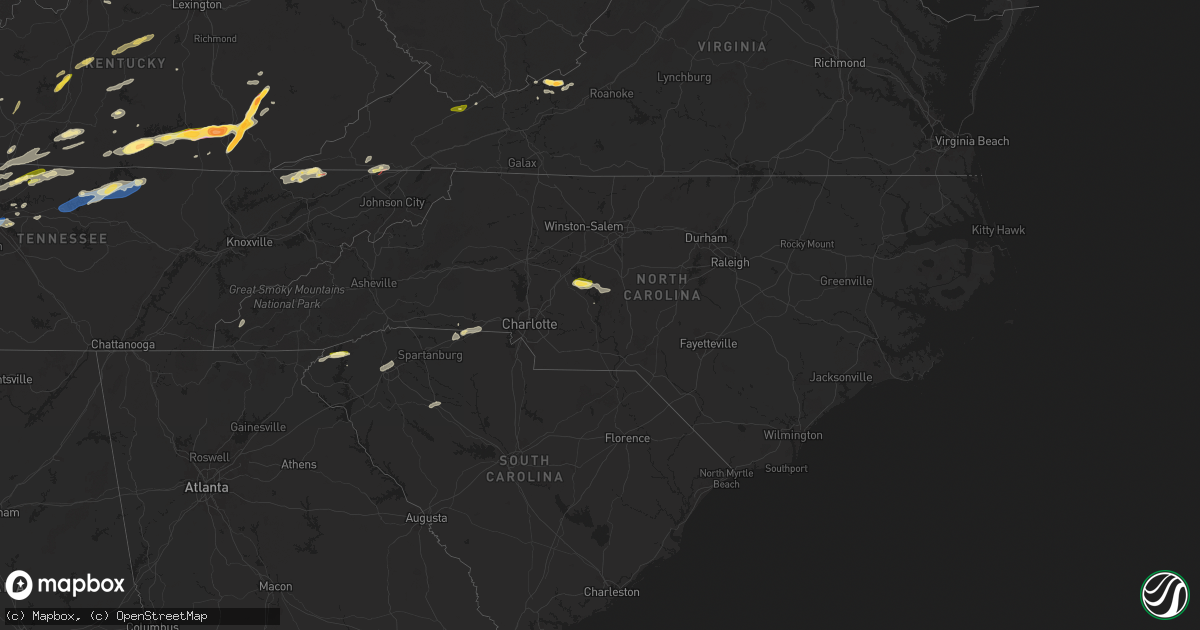 Hail map in North Carolina on September 24, 2024