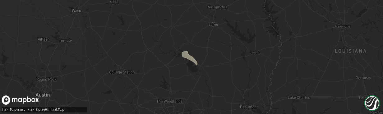 Hail map in Onalaska, TX on September 24, 2024