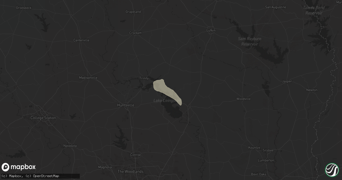 Hail map in Onalaska, TX on September 24, 2024