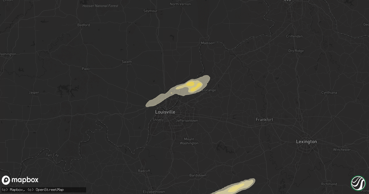 Hail map in Prospect, KY on September 24, 2024