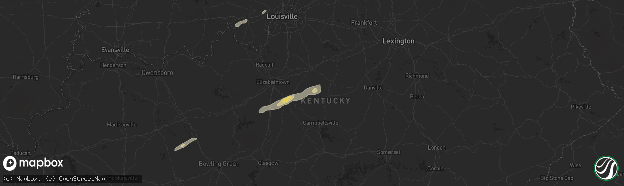 Hail map in Saint Francis, KY on September 24, 2024