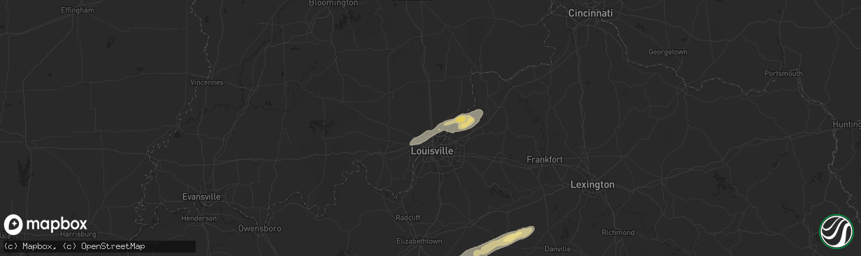 Hail map in Sellersburg, IN on September 24, 2024