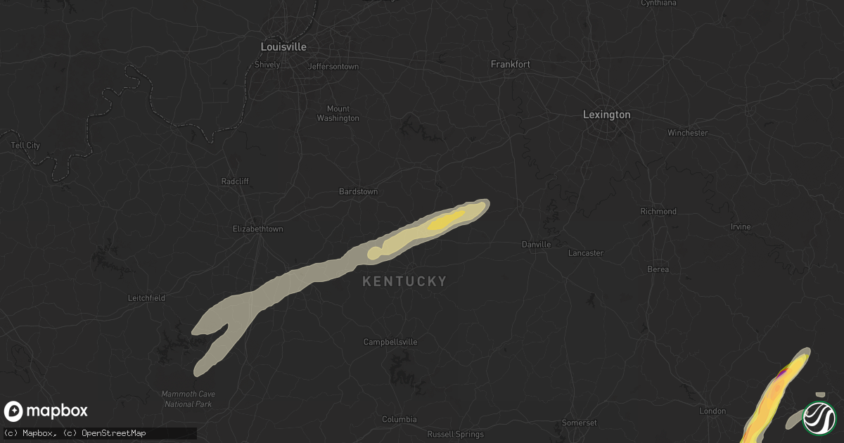 Hail map in Springfield, KY on September 24, 2024