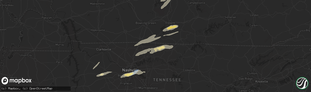 Hail map in Westmoreland, TN on September 24, 2024