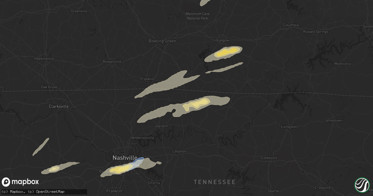 Hail map in Westmoreland, TN on September 24, 2024