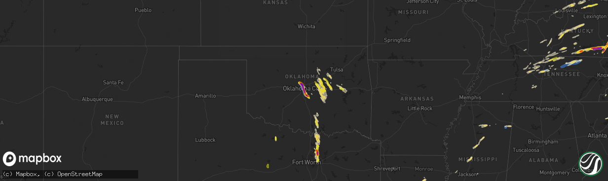 Hail map on September 24, 2024