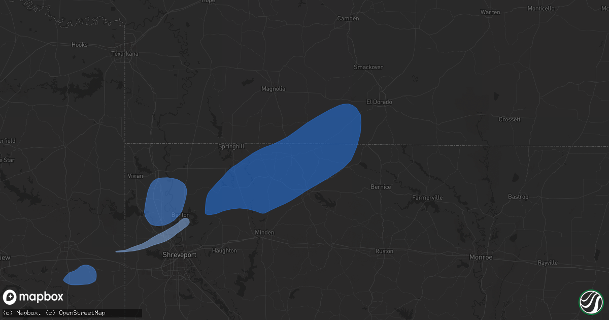 Hail map in Haynesville, LA on September 24, 2025