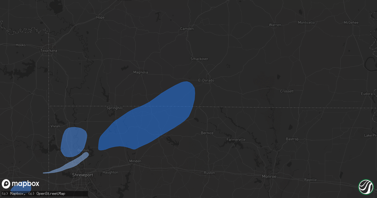 Hail map in Junction City, AR on September 24, 2025