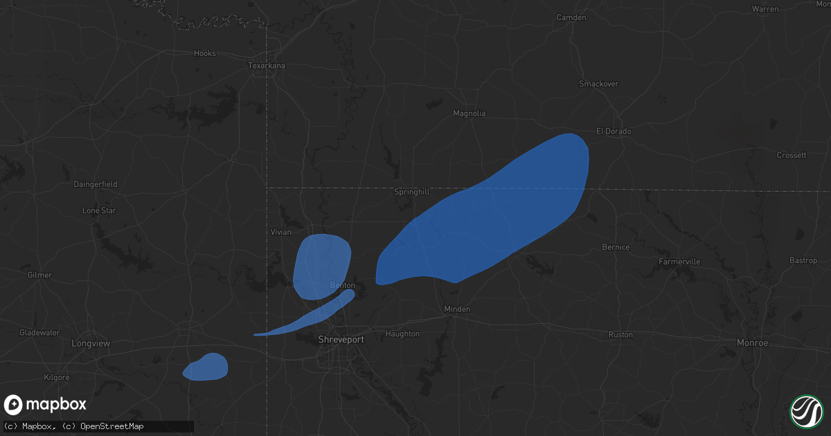 Hail map in Sarepta, LA on September 24, 2025