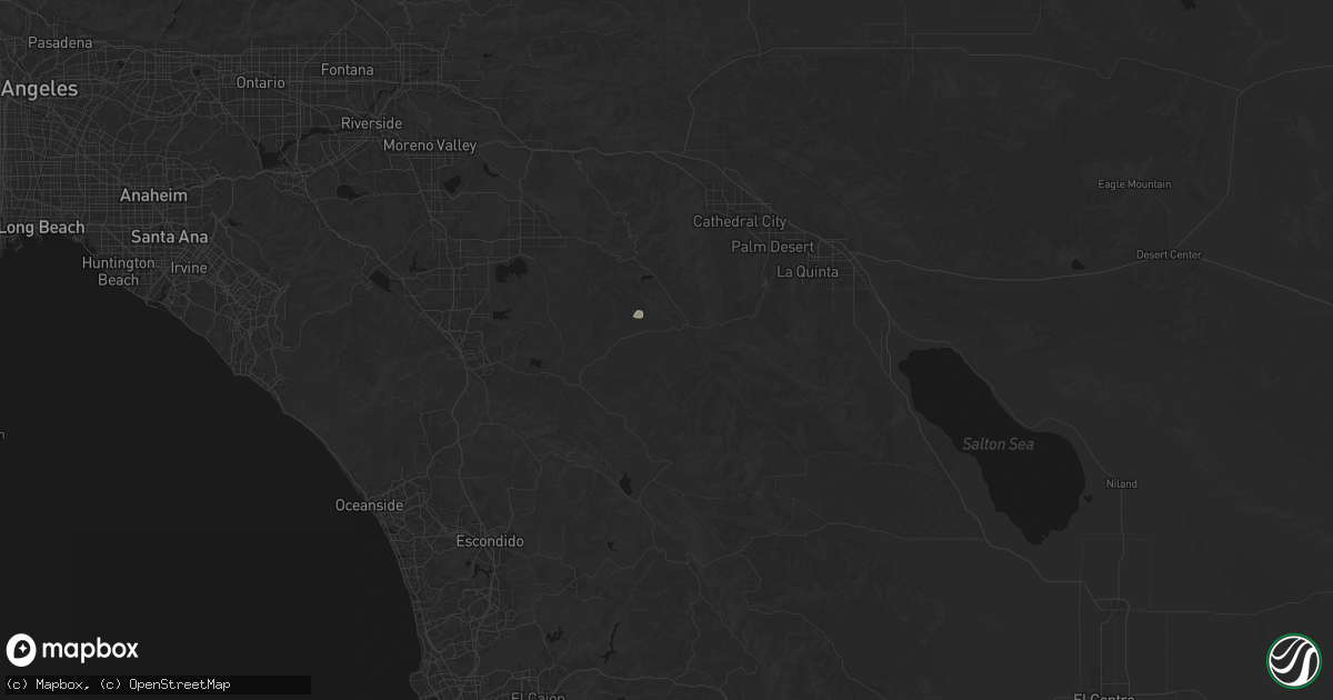 Hail map in Anza, CA on September 24, 2026