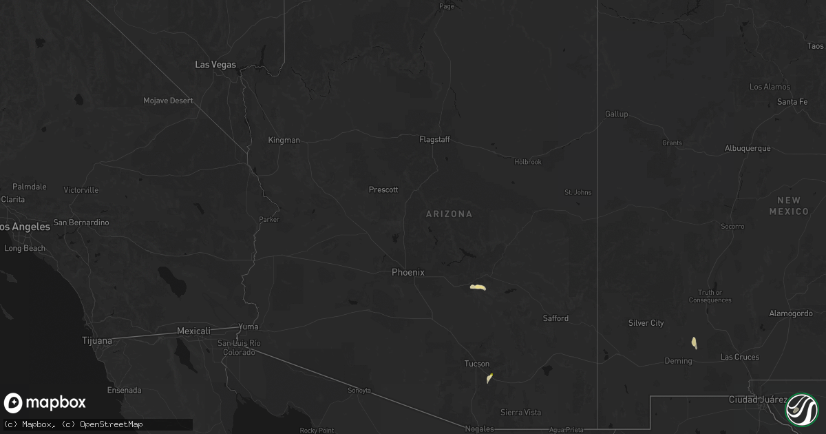 Hail map in Arizona on September 24, 2026