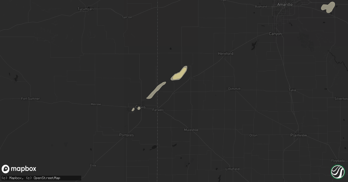 Hail map in Bovina, TX on September 24, 2026