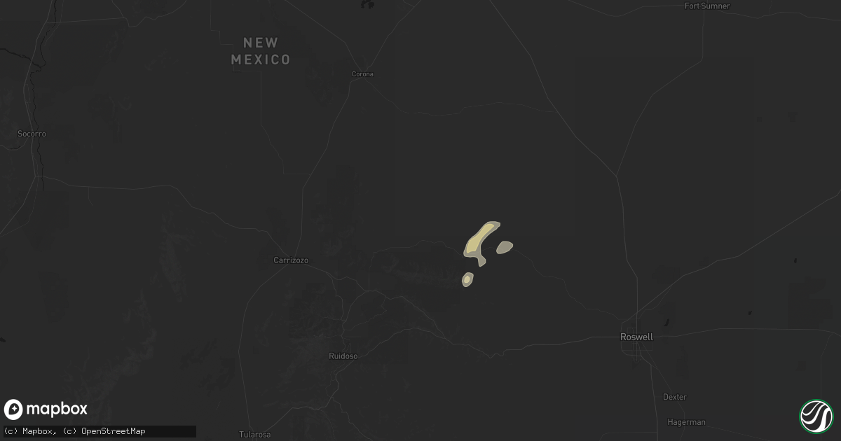 Hail map in Capitan, NM on September 24, 2026