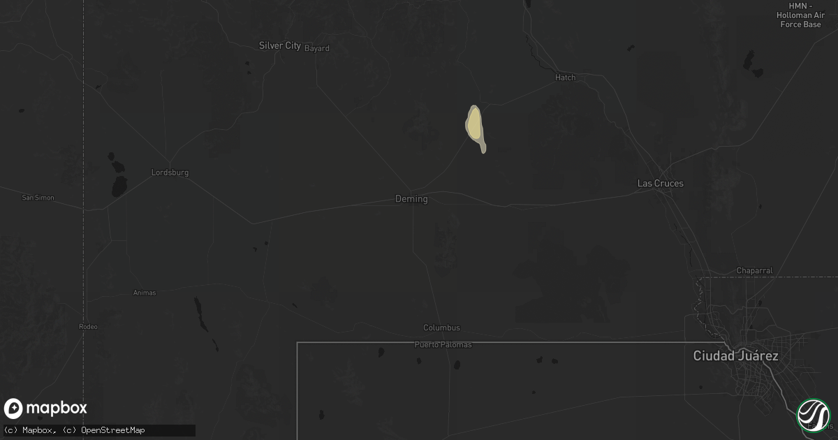 Hail map in Deming, NM on September 24, 2026