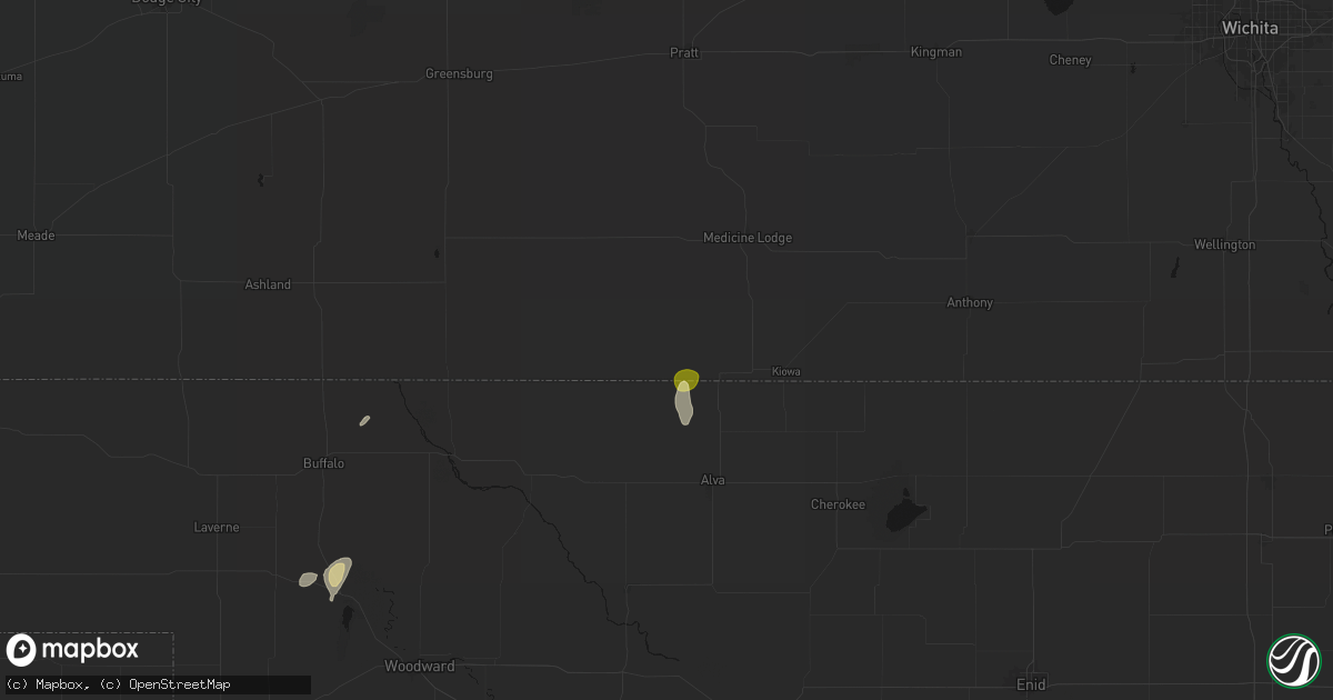 Hail map in Hardtner, KS on September 24, 2026