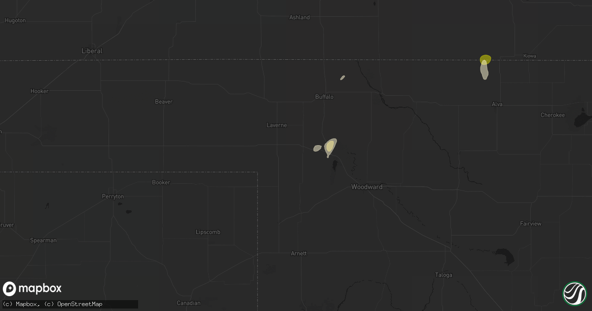 Hail map in May, OK on September 24, 2026