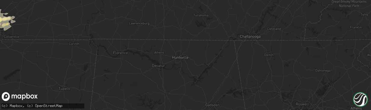 Hail map in Columbia, SC on September 25, 2011