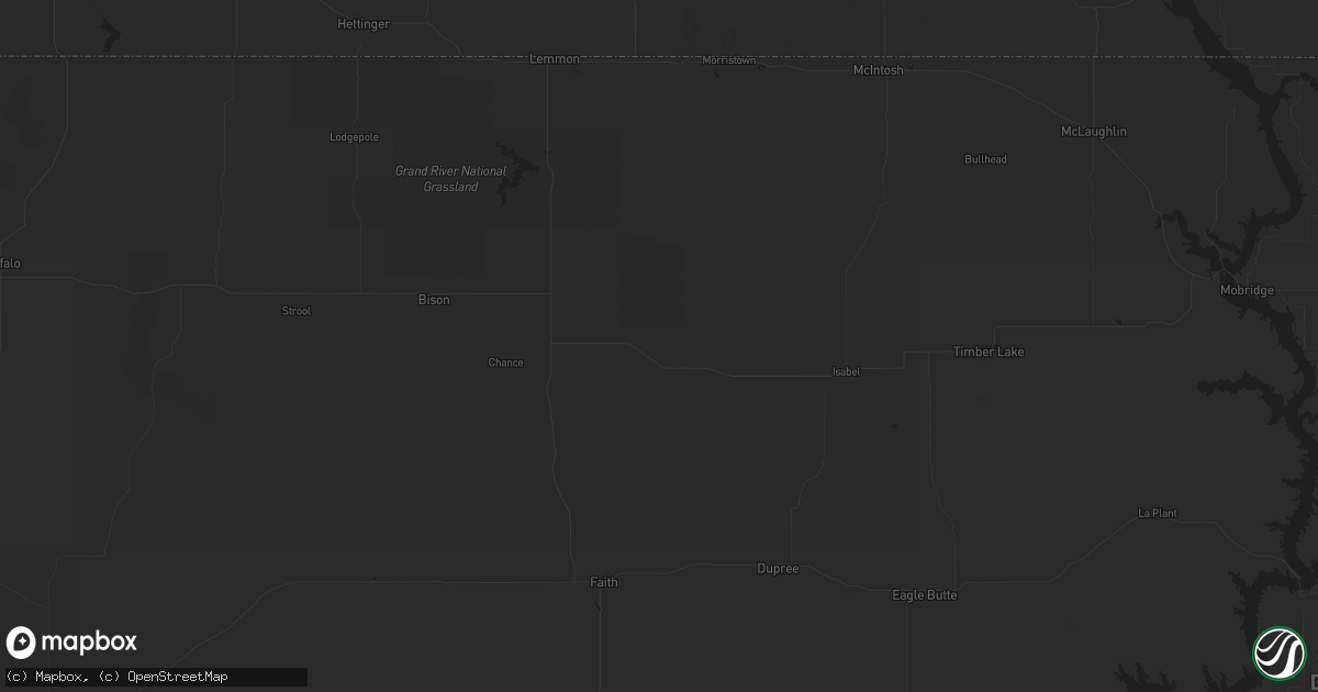 Hail map in Newell, SD on September 25, 2013