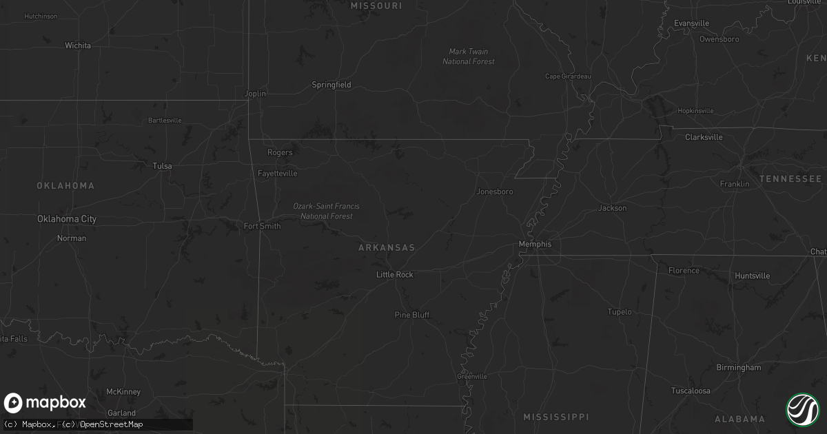Hail map on September 25, 2013