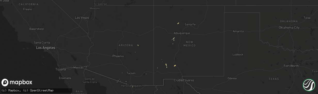 Hail map on September 25, 2014