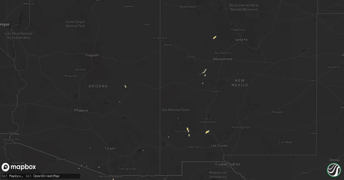 Hail map on September 25, 2014