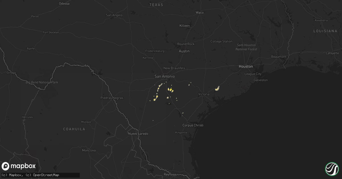 Hail map on September 25, 2015