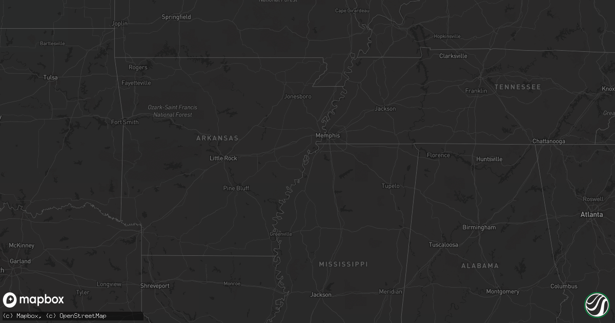 Hail map in Georgia on September 25, 2016