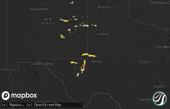 Hail map preview on 09-25-2017