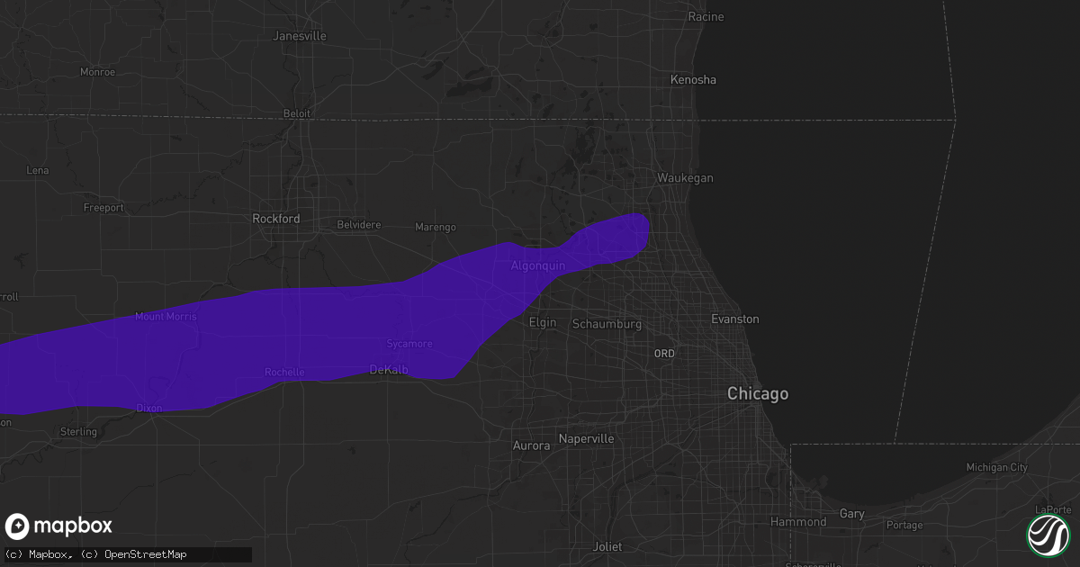 Hail map in Carpentersville, IL on September 25, 2018