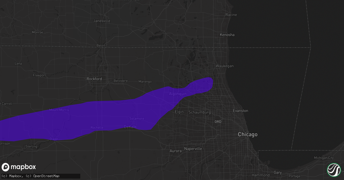 Hail map in Lake In The Hills, IL on September 25, 2018