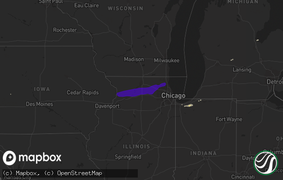 Hail map preview on 09-25-2018