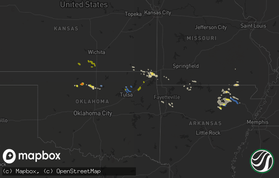 Hail map preview on 09-25-2019