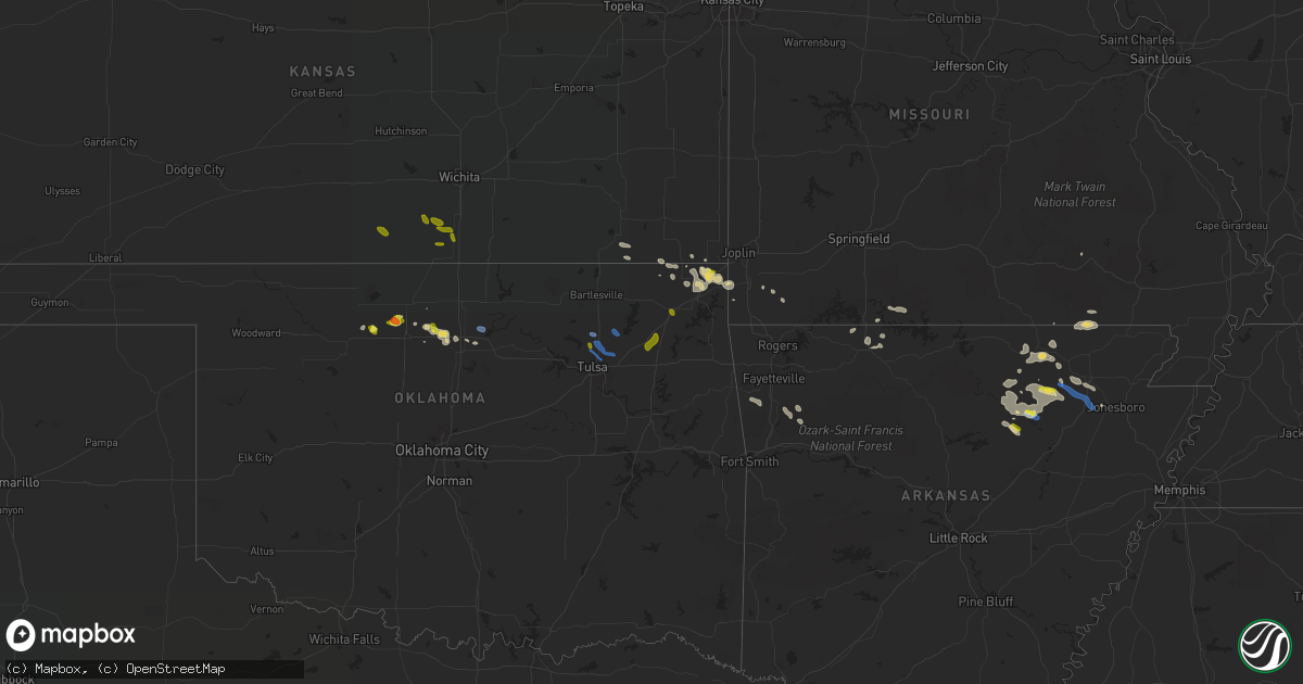 Hail map on September 25, 2019