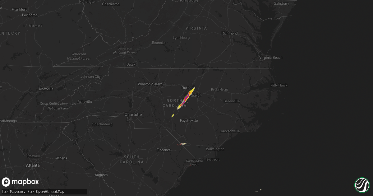 Hail map on September 25, 2020
